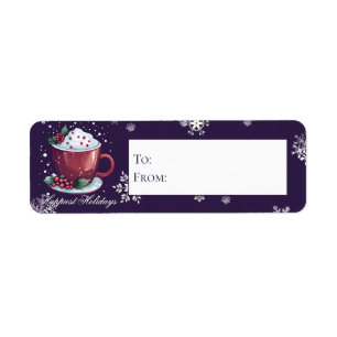 Weihnachtsschale heiße Schokolade Lila Geschenk