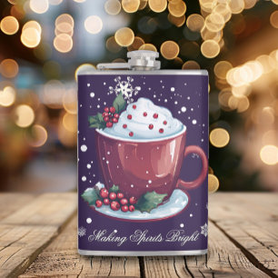 Weihnachtsschale heiße Schokolade Violett Flachmann