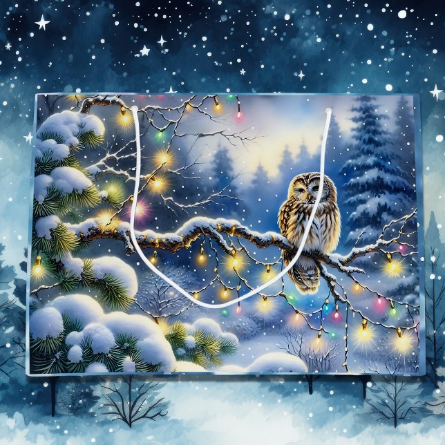 Weihnachtsschale in einem zauberhaften Winterwald Große Geschenktüte (Von Creator hochgeladen)
