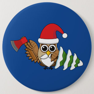 Weihnachtsschale mit Ax und Schneebaum Button