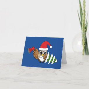 Weihnachtsschale mit Ax und Schneebaum Karte