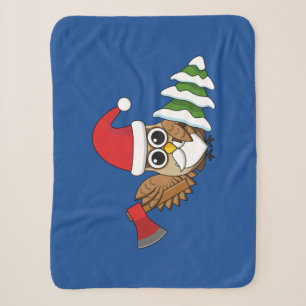 Weihnachtsschale mit Ax und Schneebaum Sherpadecke