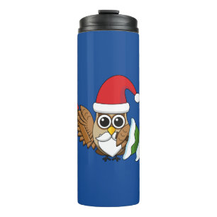 Weihnachtsschale mit Ax und Schneebaum Thermosbecher