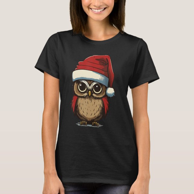 Weihnachtsschale mit Weihnachtshut Besitzer T-Shirt (Vorderseite)