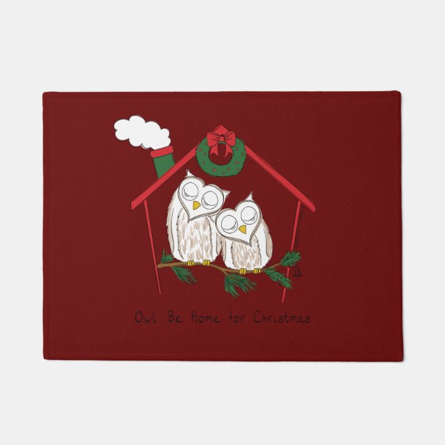 Weihnachtsschale Zuhause Niedlich Fußmatte (Vorderseite)