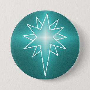 Weihnachtsschaltfläche im Norden, Aquamarin Button