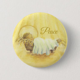 Weihnachtsschaltfläche Jesus in der Gefahr Frieden Button
