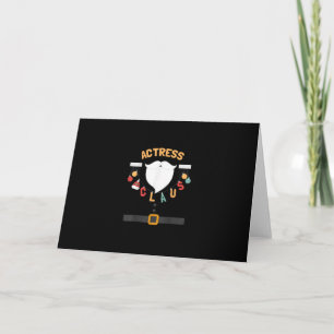 Weihnachtsschauspielerin Claus Santa Out Geschenk Karte