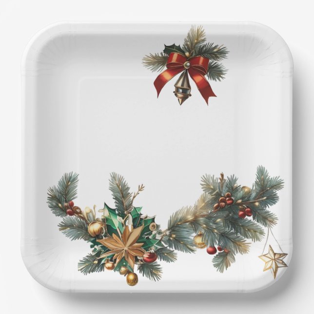 Weihnachtsscheibe Pappteller (Vorderseite)