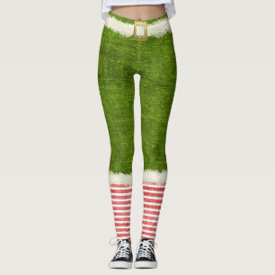Weihnachtsschicker Elf-Kostüm-Grün-Feiertags-Spaß Leggings