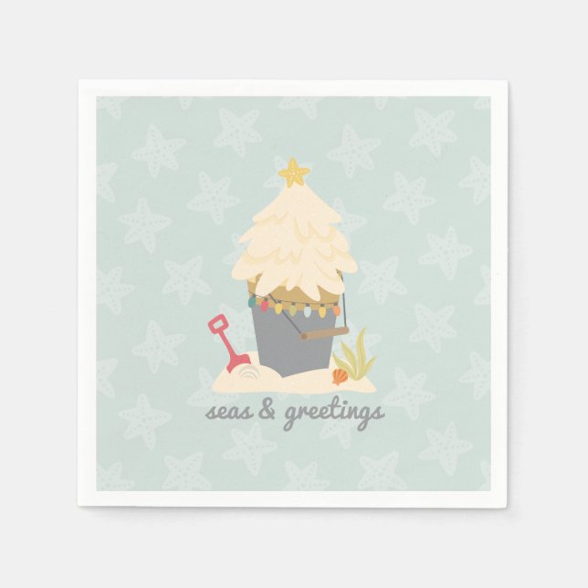 Weihnachtsschiff Serviette (Vorderseite)