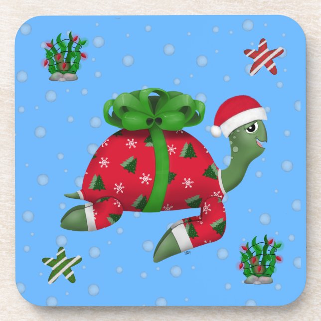 Weihnachtsschild Getränkeuntersetzer (Vorderseite)