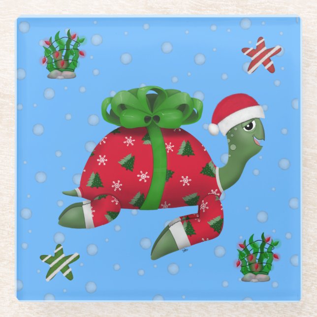 Weihnachtsschild Glasuntersetzer (Vorderseite)