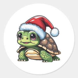Weihnachtsschild Runder Aufkleber