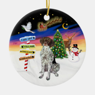 Weihnachtsschilder - Deutscher Kurzer Haarbild Keramikornament