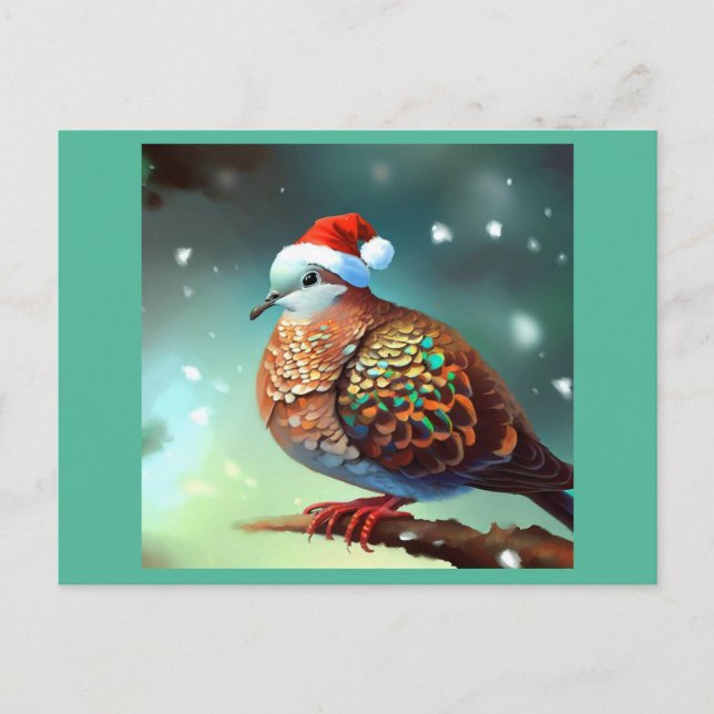 Weihnachtsschildkröte 3 feiertagspostkarte (Vorderseite)