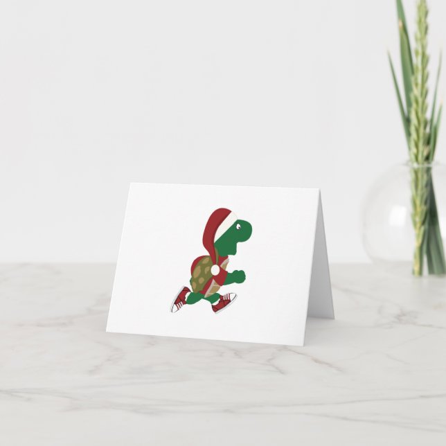 Weihnachtsschildkröte Feiertagskarte (Vorderseite)