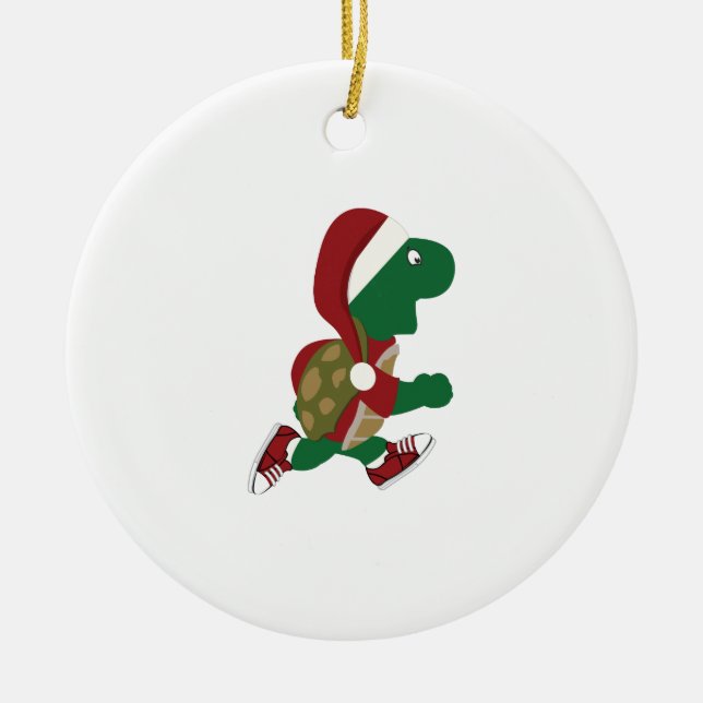 Weihnachtsschildkröte Keramikornament (Vorne)
