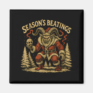 Weihnachtsschläge Krampus Santa Gothic Holiday Hor Magnet
