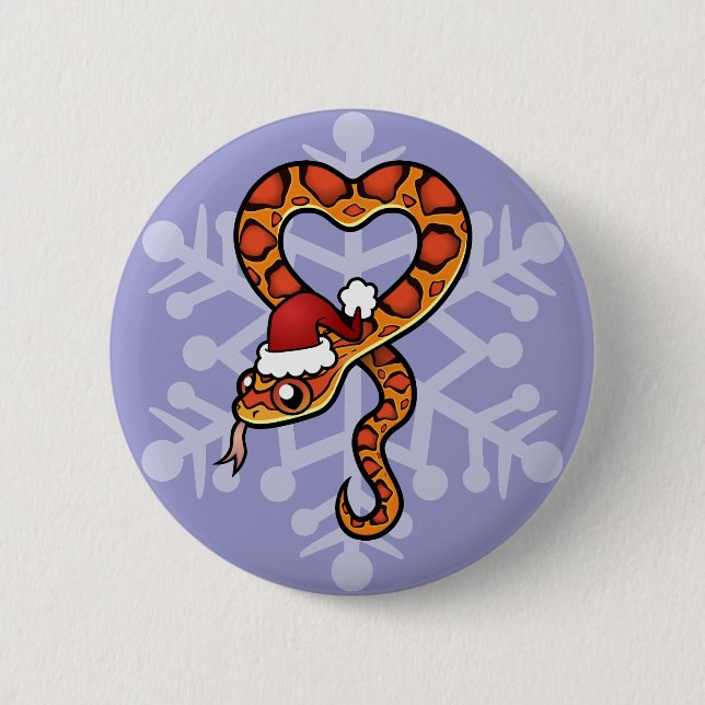 Weihnachtsschlange Button (Vorderseite)