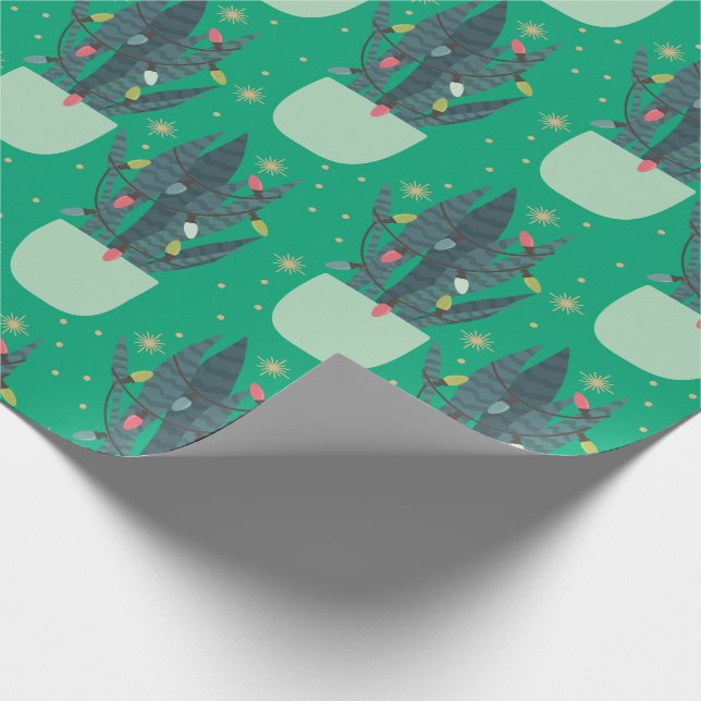 Weihnachtsschlange Pflanze Geschenkpapier (Ecke)
