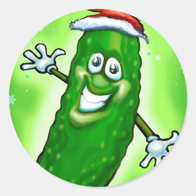 Weihnachtsschlange Runder Aufkleber (Vorderseite)