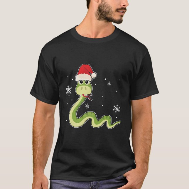 Weihnachtsschlange| Schlangen Reptiliengeschenke T-Shirt (Vorderseite)