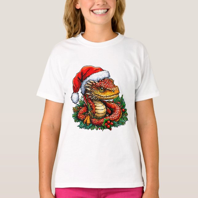 Weihnachtsschlange T-Shirt (Vorderseite)