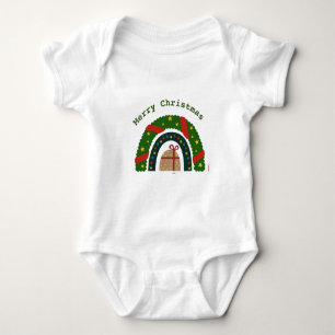 Weihnachtsschleife mit einem aktuellen Baby Bodysu Baby Strampler