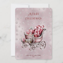 Weihnachtsschlitten mit Geschenken als Feiertagska