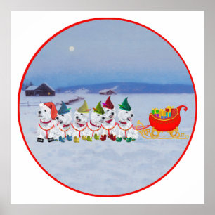 Weihnachtsschlitten Poster