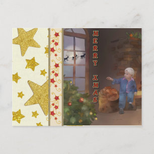 Weihnachtsschlitten Postkarte