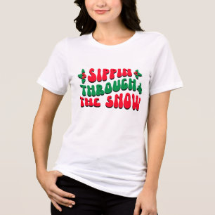 Weihnachtsschlupf durch den sonnigen Winter Tri-Blend Shirt