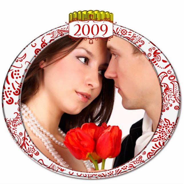 Weihnachtsschmuck 2009 im Foto Fotoskulptur Ornament (Vorne)