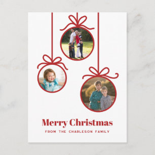 Weihnachtsschmuck 3 Foto Feiertagspostkarte