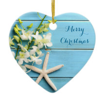 Weihnachtsschmuck am Strand Herz Starfish