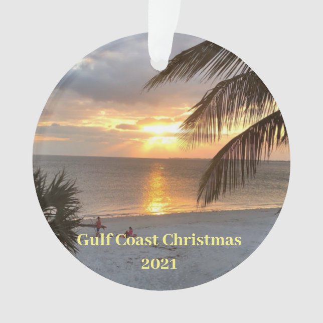 Weihnachtsschmuck an der Golfküste Ornament (Vorderseite)