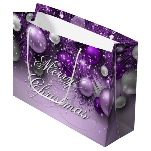 Weihnachtsschmuck - Äpfel Große Geschenktüte (Vorderseite Schrägansicht)