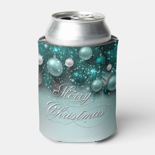 Weihnachtsschmuck - Aquamarin Dosenkühler (Kanne Vorderseite)