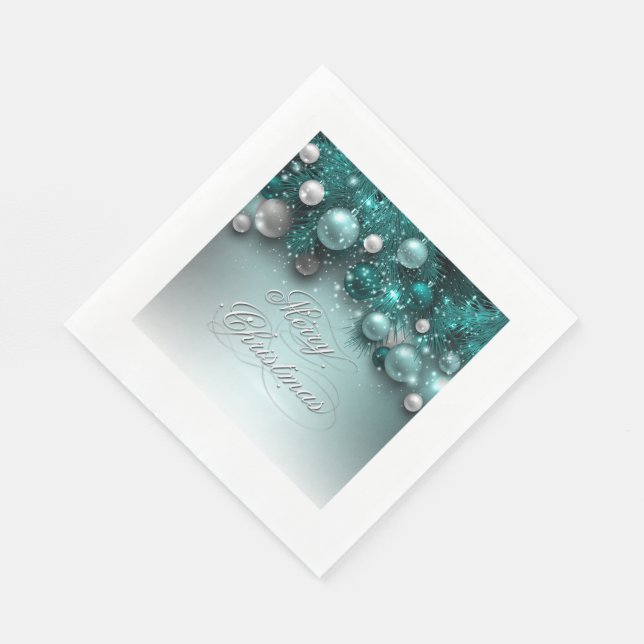 Weihnachtsschmuck - Aquamarin Serviette (Ecke)