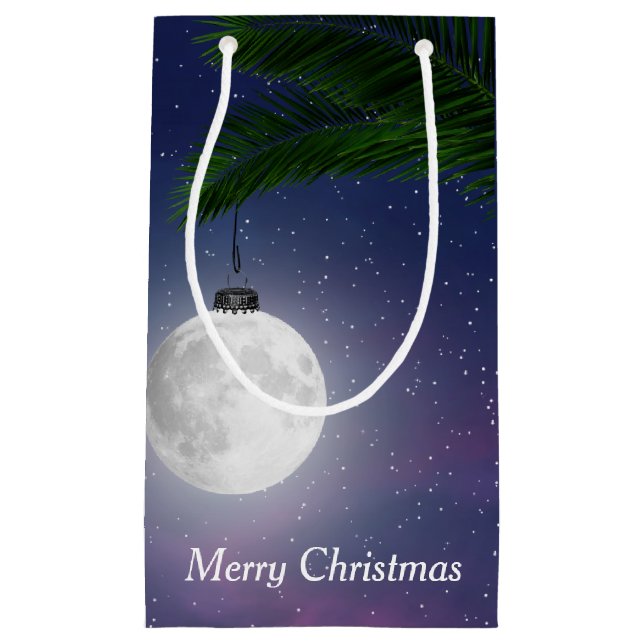 Weihnachtsschmuck auf Palmen Kleine Geschenktüte (Vorderseite)