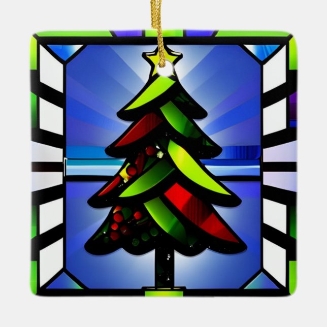 Weihnachtsschmuck aus festem Glas (Vorderseite)
