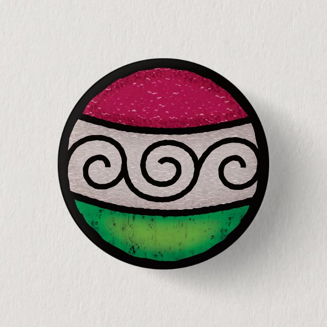 Weihnachtsschmuck aus Hartglas Swirl Ball Button (Vorderseite)