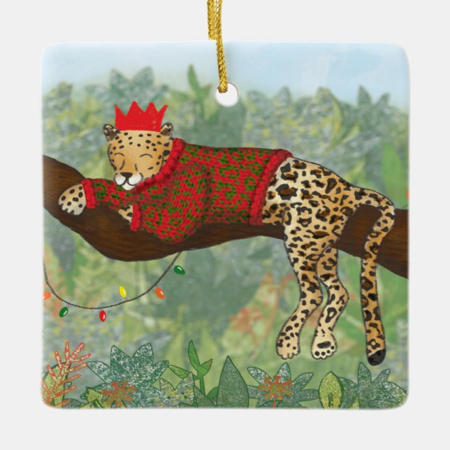 Weihnachtsschmuck aus Leopard (Vorderseite)