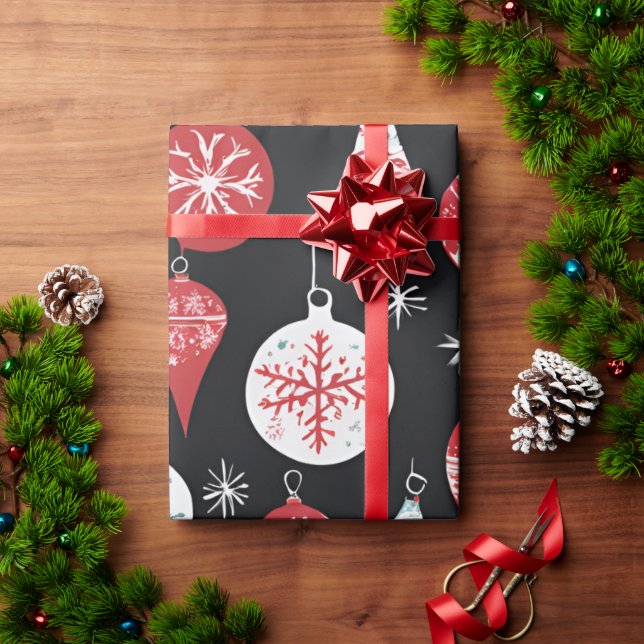 Weihnachtsschmuck Black Geschenkpapier (Feiertagsgeschenk)