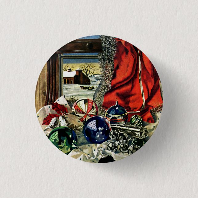 Weihnachtsschmuck Button (Vorderseite)