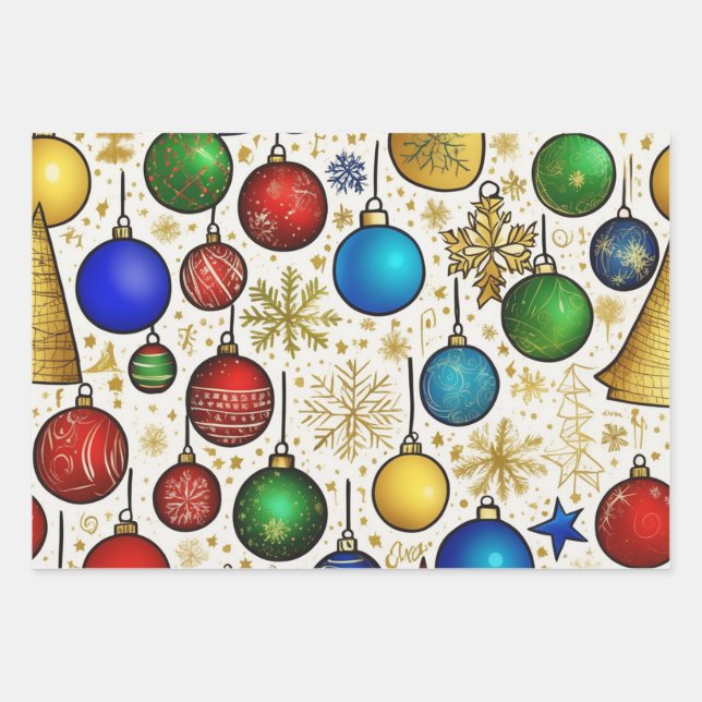 Weihnachtsschmuck, Candy Cane Red Green Geschenk Geschenkpapier Set (Vorderseite 2)