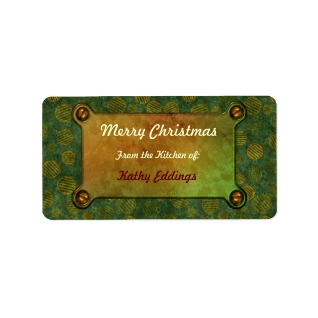 Weihnachtsschmuck Chic Kitchen Labels Adressaufkleber (Vorne)