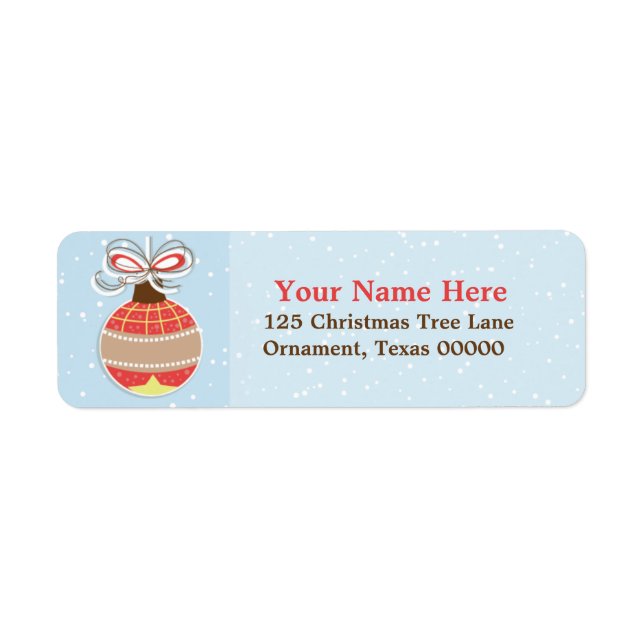 Weihnachtsschmuck Custom Rücksendeadressen-Aufkleb (Vorne)
