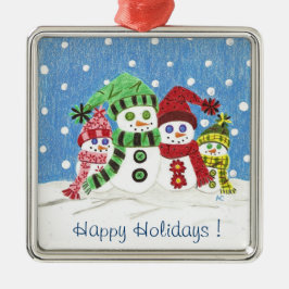 Weihnachtsschmuck der Familie Snowmen